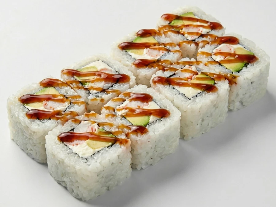 Ролл с креветкой и авокадо