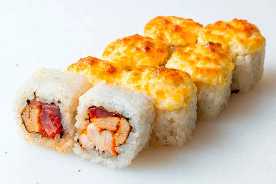 Запеченный ролл с Креветкой и Тунцом