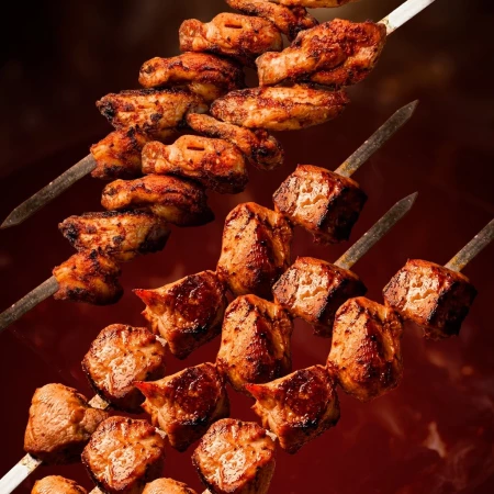 Много  мяса 