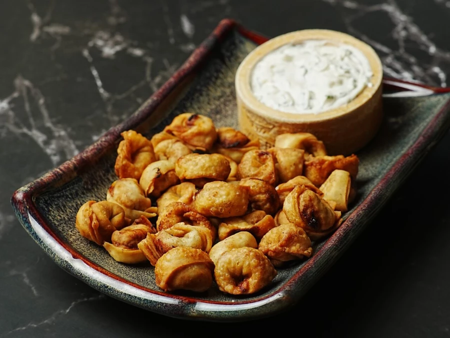 Пельмени жареные