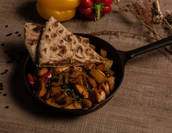 Жаркое с куриной печенью