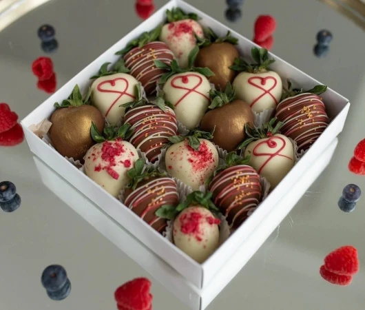 Клубника в шоколаде 16 шт Набор Love