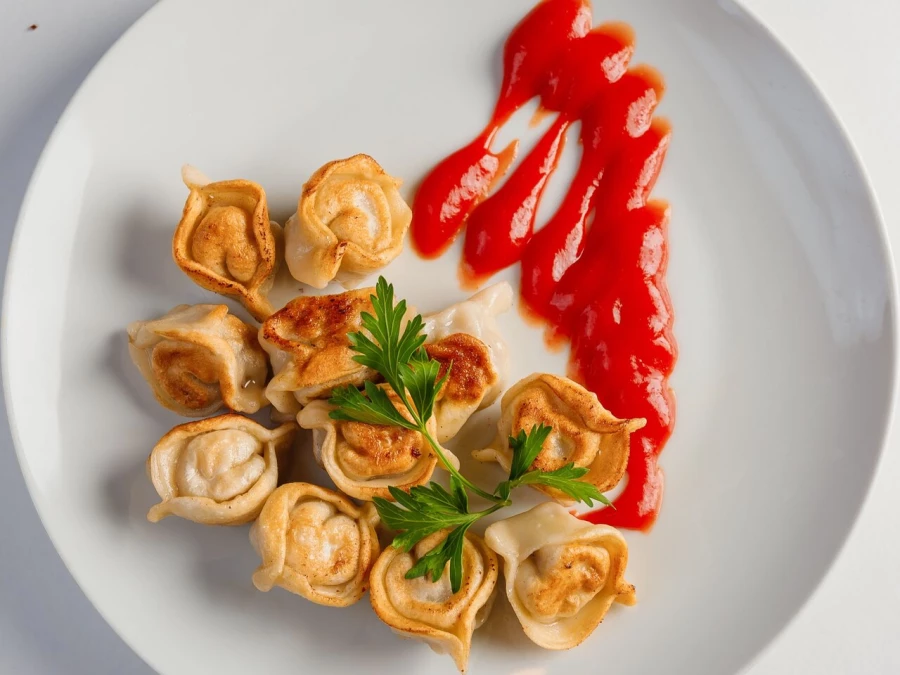 Пельмени жареные