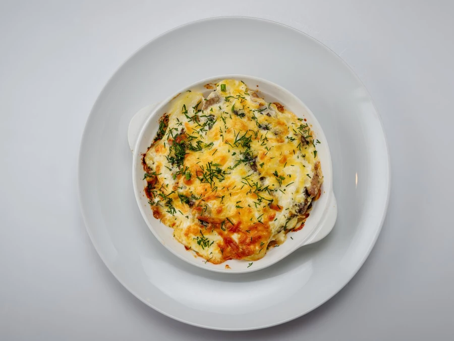 Смаженина со свининой и грибами