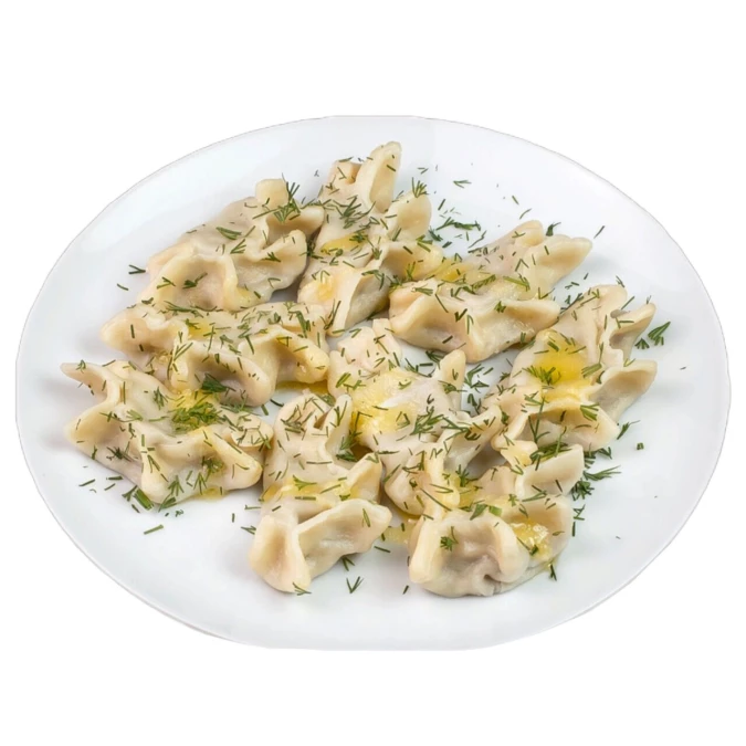 Вареники с сырым картофелем и салом