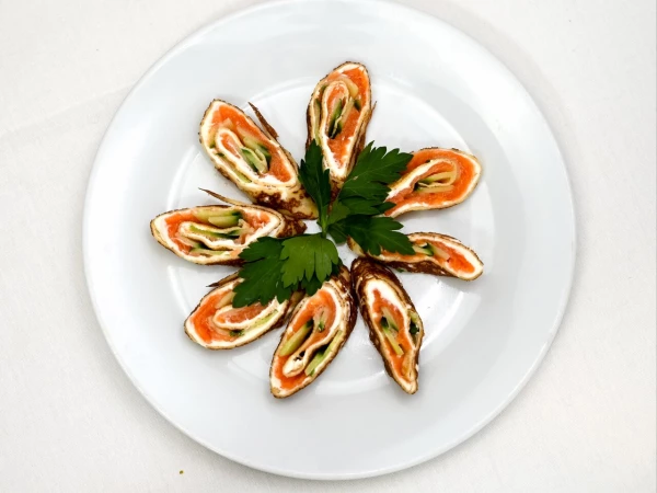 Блины с красной рыбой