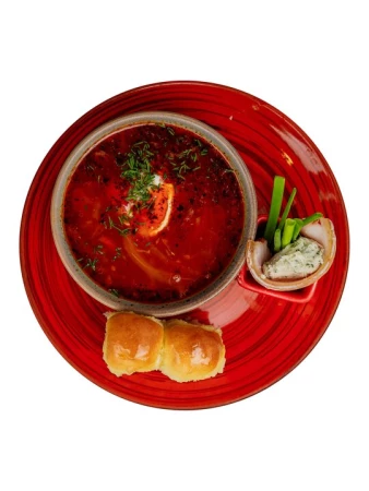 Борщ с пампушками