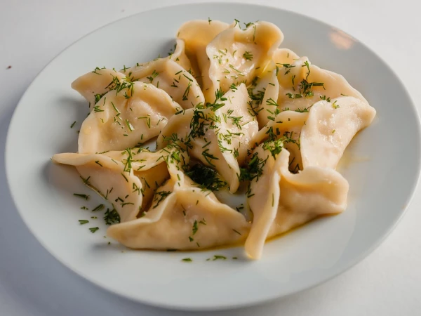 Пельмени с красной рыбой 