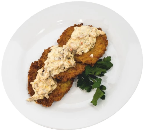 Драники с куриным жюльеном