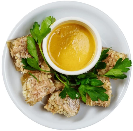 Холодец c горчицей