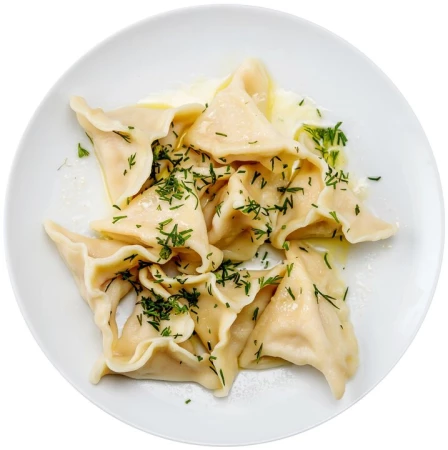 Пельмени с красной рыбой 