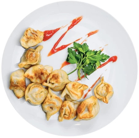 Пельмени жареные