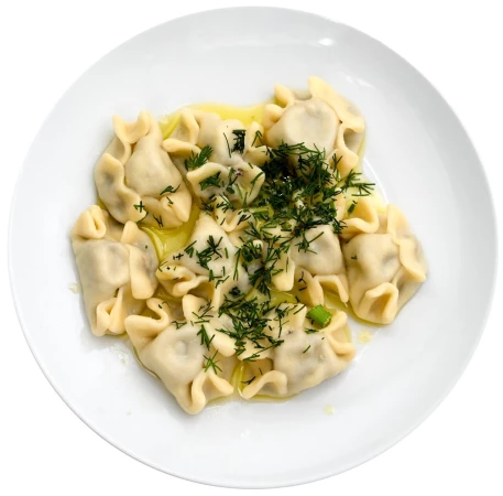 Вареники с шампиньонами и сыром 