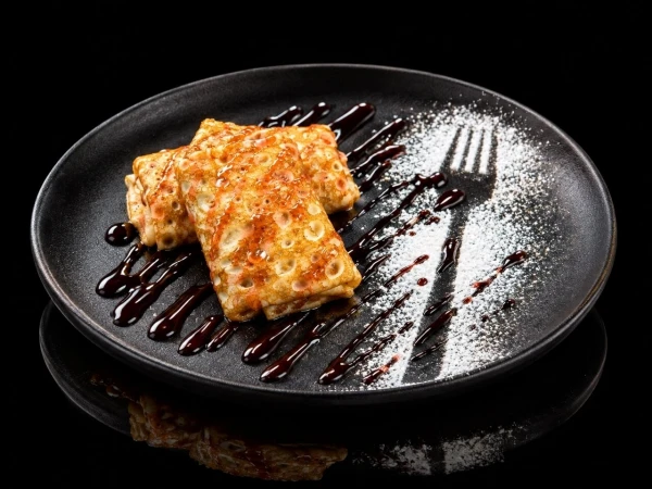 Блинчики с клубничным джемом