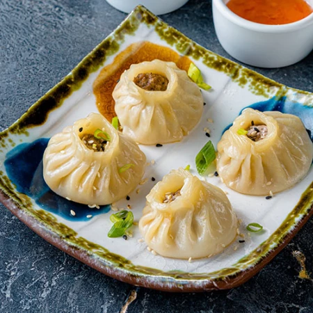 Дамплинги со свининой и говядиной 