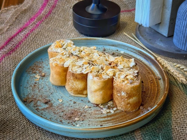 Блинчики с печеной грушей