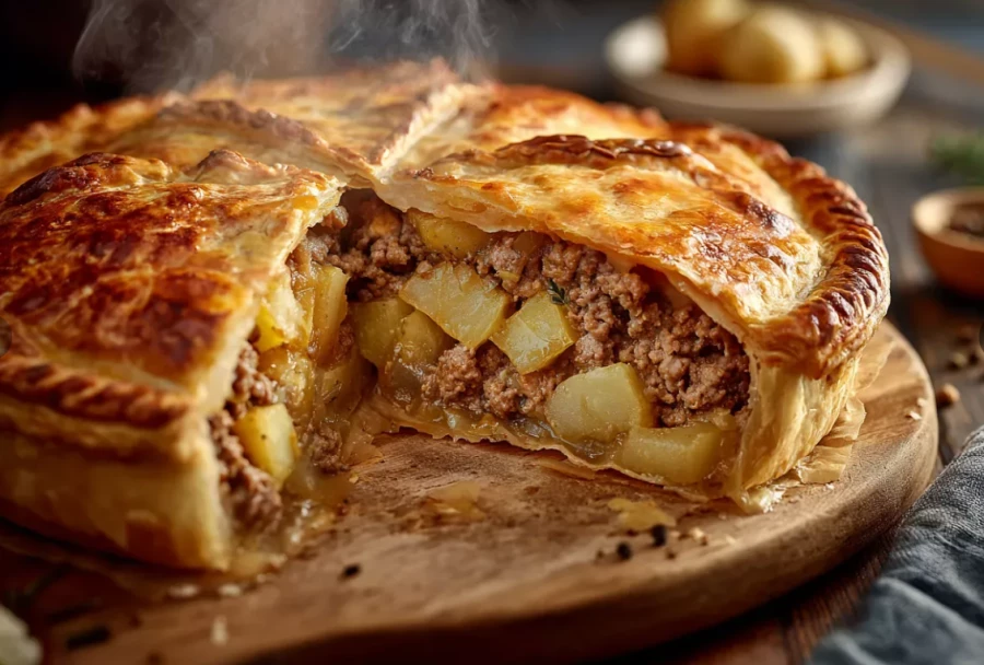 Мясо-картофельный пирог