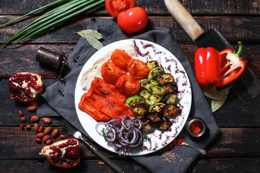 Овощи на углях