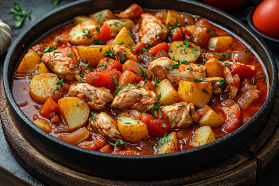 Жаркое с курицей 1 порция