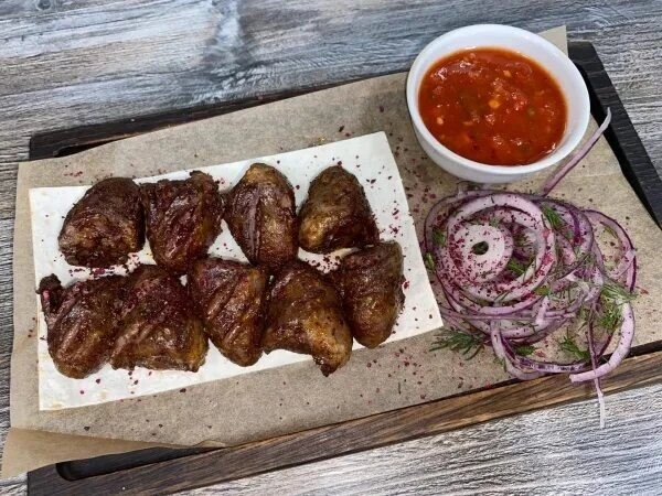 Шашлык из желудка индейки