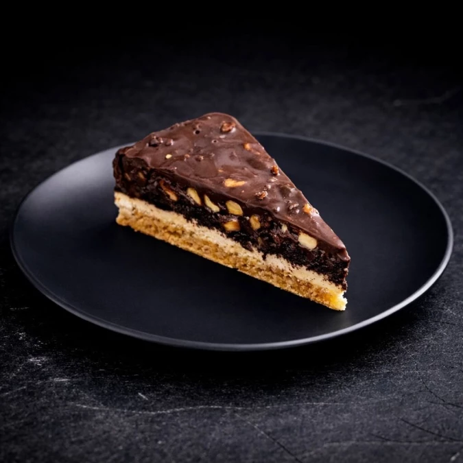 Торт шоколадно-ореховый с соленой карамелью