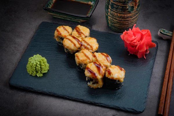 Запечённые маки с креветкой