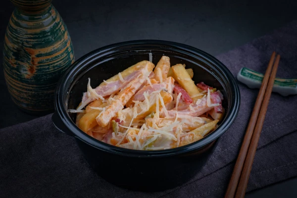 Картошка Фри с ветчиной и салями