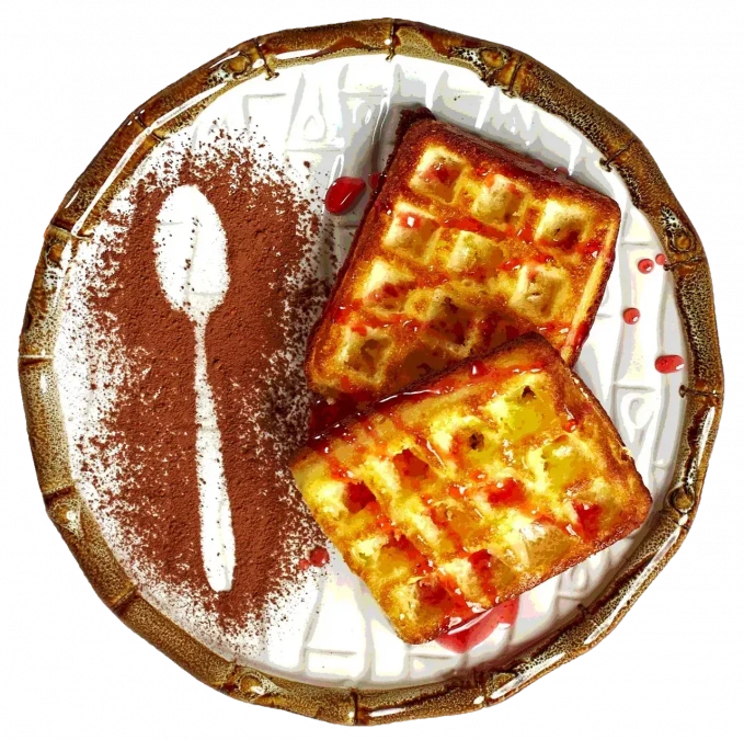Венские вафли с шоколадным соусом 