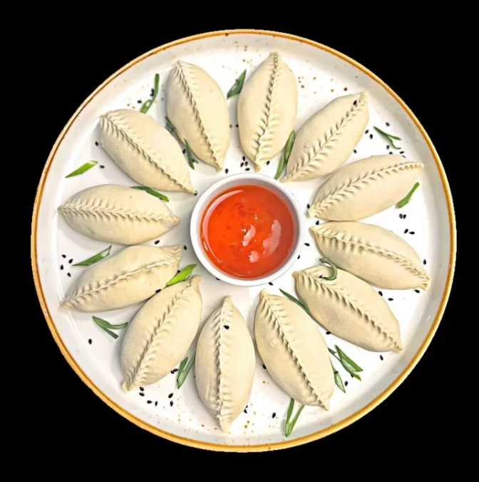 Гёдзе с креветкой и фирменным соусом (12 шт)