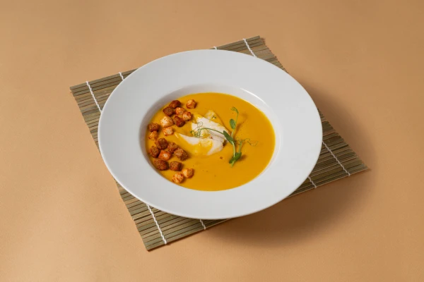 Суп тыквенный с куриной грудкой 