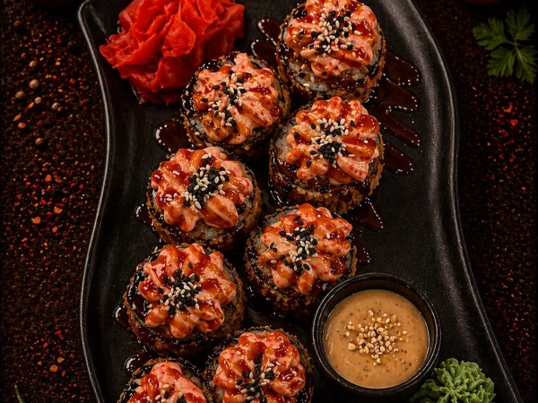 Горячие роллы - Запеченный с курицей