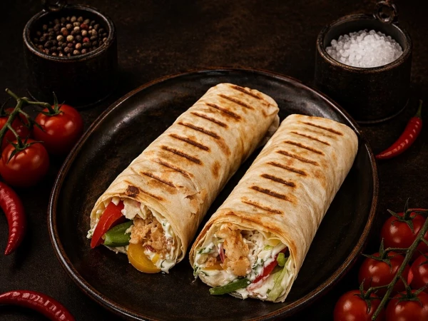 Шаурма в лаваше куриная 