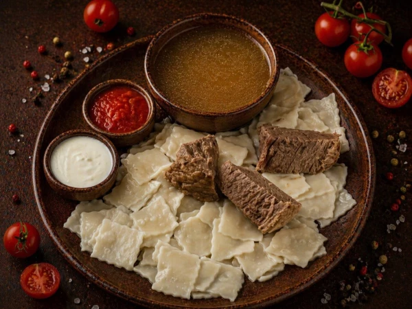 Тонкий хинкал с говядиной 