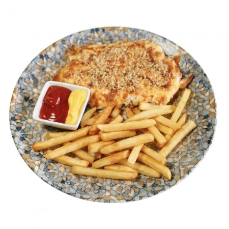 Курица по-арабски с фри 