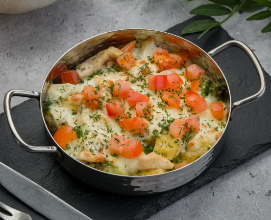 Запеканка с курицей и овощами