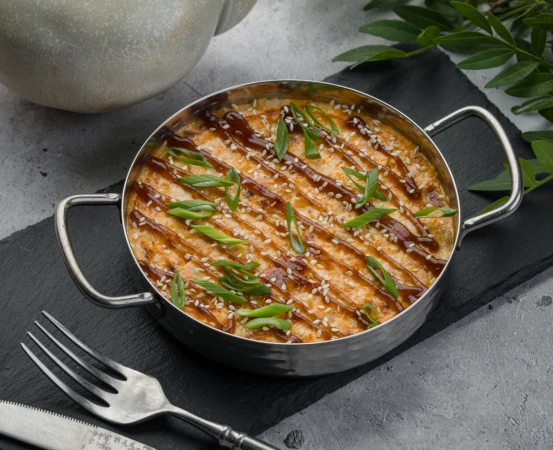 Запеканка с курицей и рисом