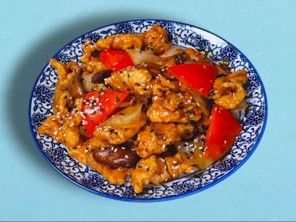 Курица с овощами в соусе терияки