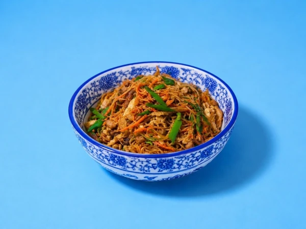 Лапша рисовая с говяжьим фаршем