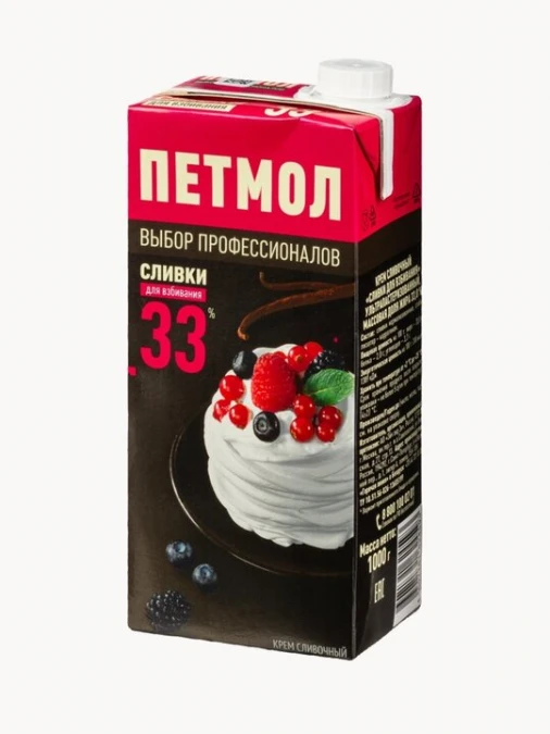 Сливки Натуральные Петмол 1л