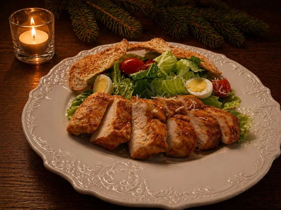 Салат Цезарь  с курино грудкой