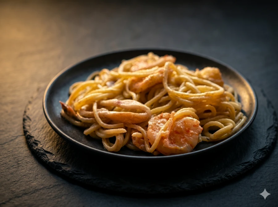 Спагетти с морепродуктами