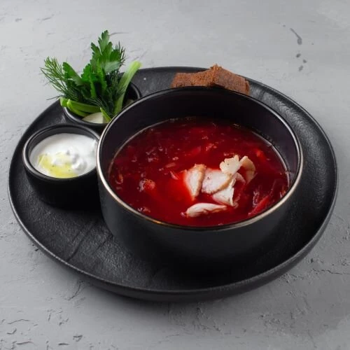 Борщ с бужениной