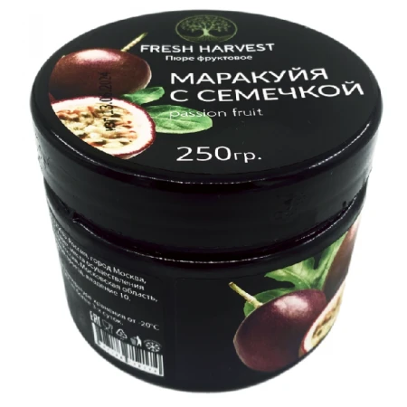 Пюре Fresh Harvest маракуйя с косточками 250гр
