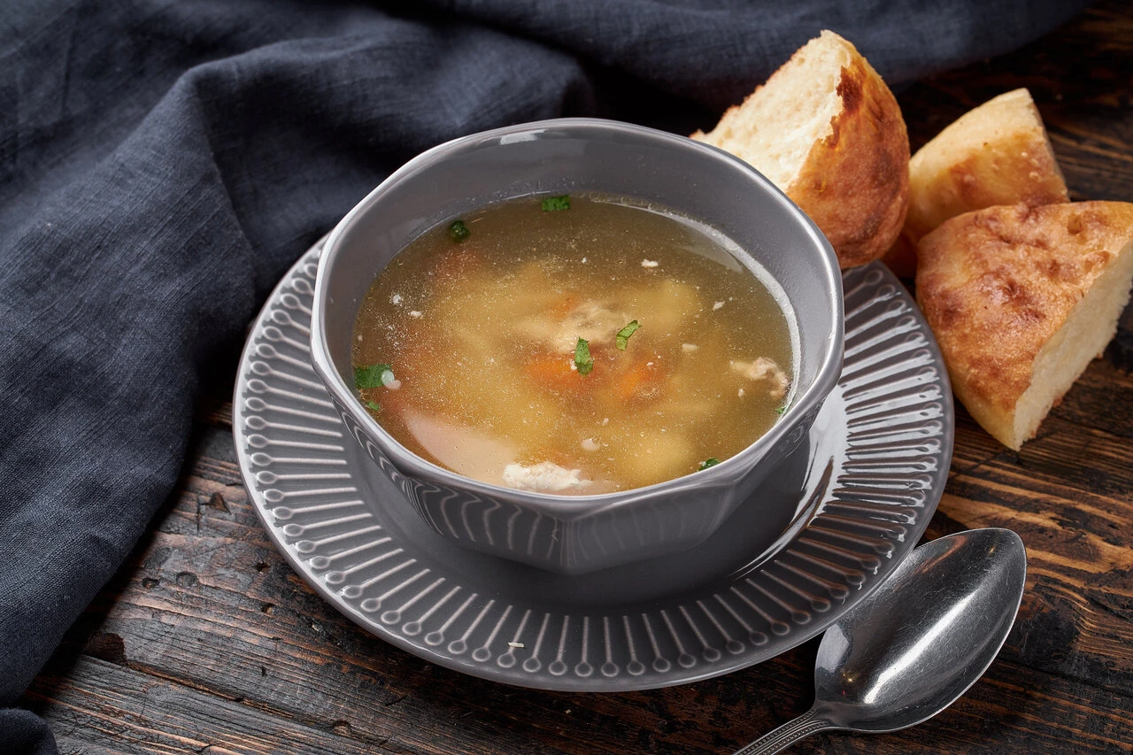 Бульон с овощами