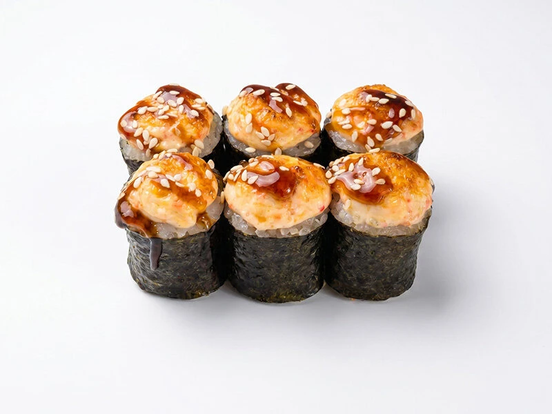 Запеченные маки с креветкой