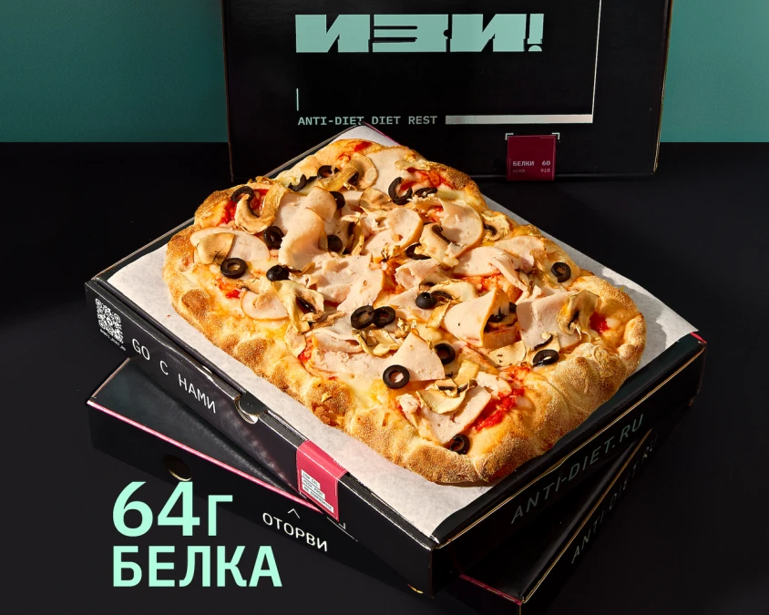 Пицца ветчина и грибы