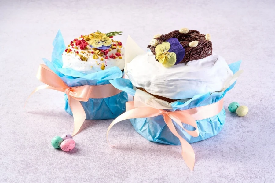 Набор творожный кулич с лимонным курдом и курагой