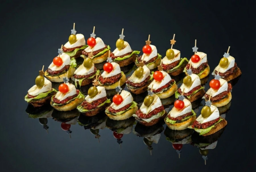 Кростини с Камамбером и песто, 21 шт