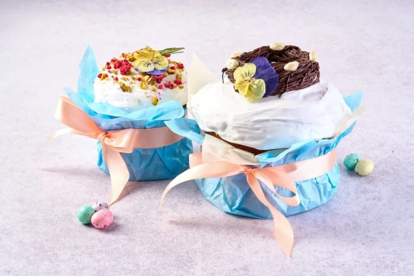 Набор творожный кулич с лимонным курдом и курагой