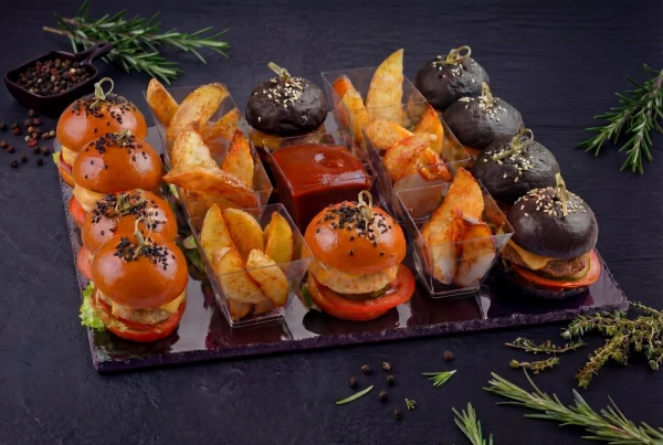 Сет бургеров с картофельными дольками, 10 шт